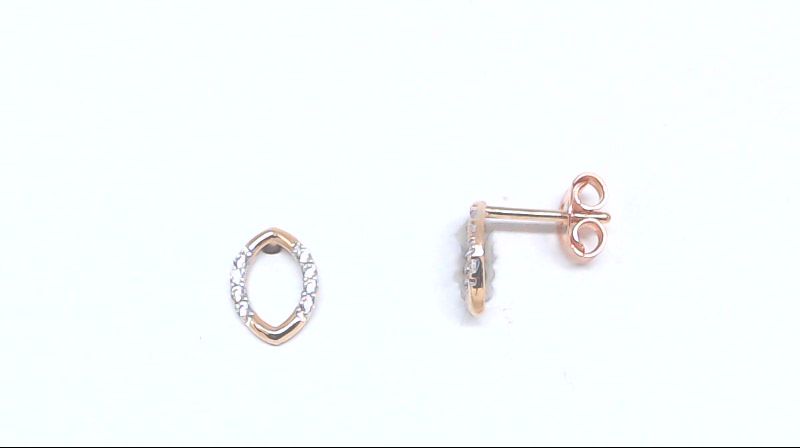 Rose gold zirconium fixed earrings - EAS-3960-R - Exclusivity