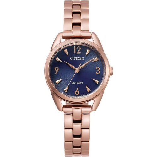 Montre eco-drive acier rosé, fond bleu - EM0688-78L - Citizen