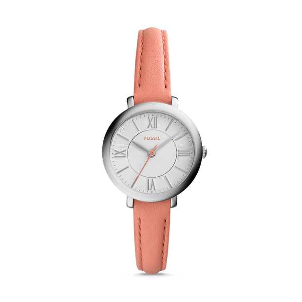 Montre femme cuir saumon acier 5 atm - ES3938 - Fossil