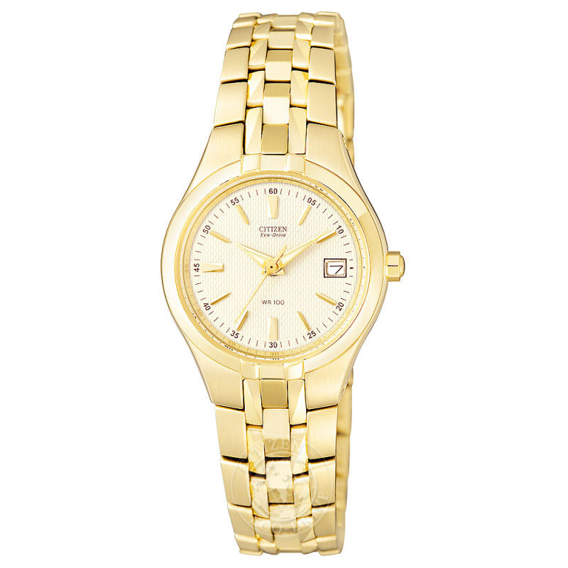 Women's golden steel watch - EW1242-52P - Citizen