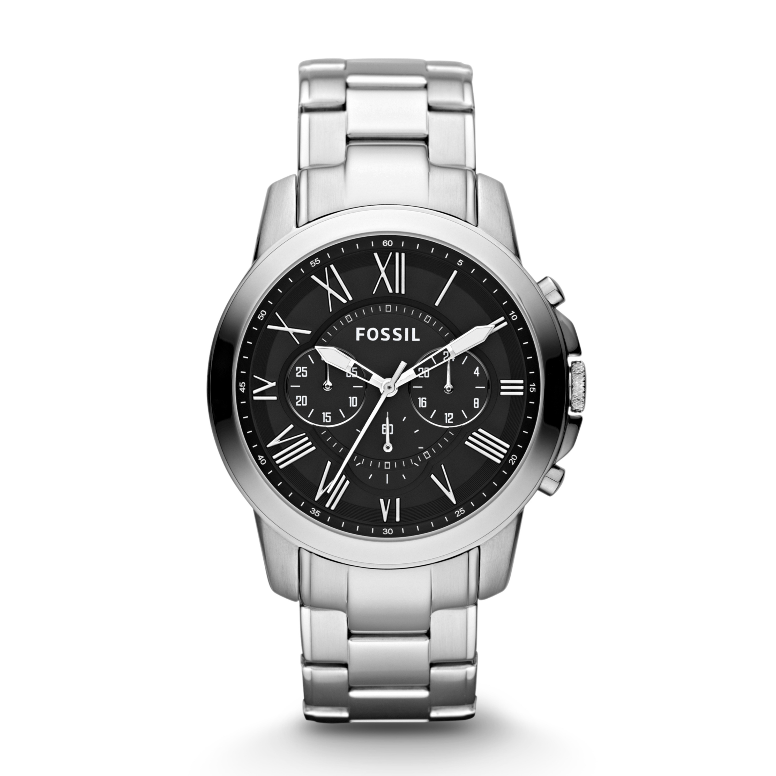 Montre acier, fond noir - FS4736 - Fossil