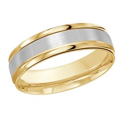 Bague homme en or 2 tons (jaune) 6 mm - FT-031-6YW - Malo