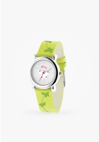 Children's green leather aug. watch - GW1-AU - B Fly