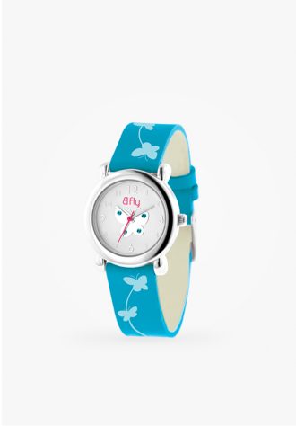 Children's blue leather dec. watch - GW1-DE - B Fly