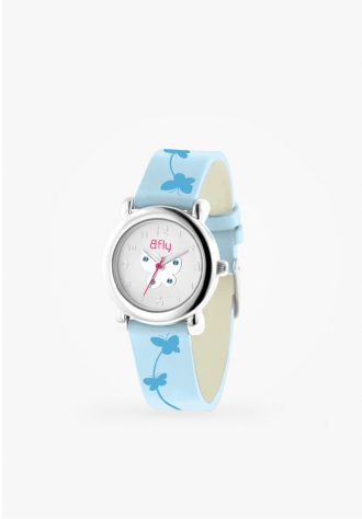 Children's blue leather march watch