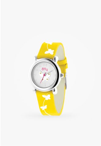 Children's yellow leather nov. watch