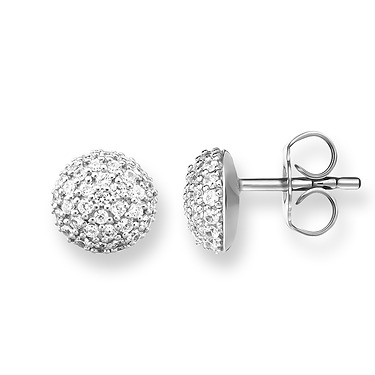 Fixed earrings with cz