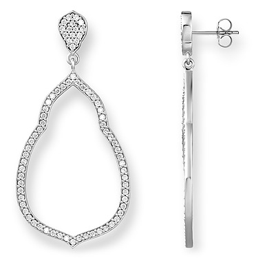 Bo pendantes argent, zircons