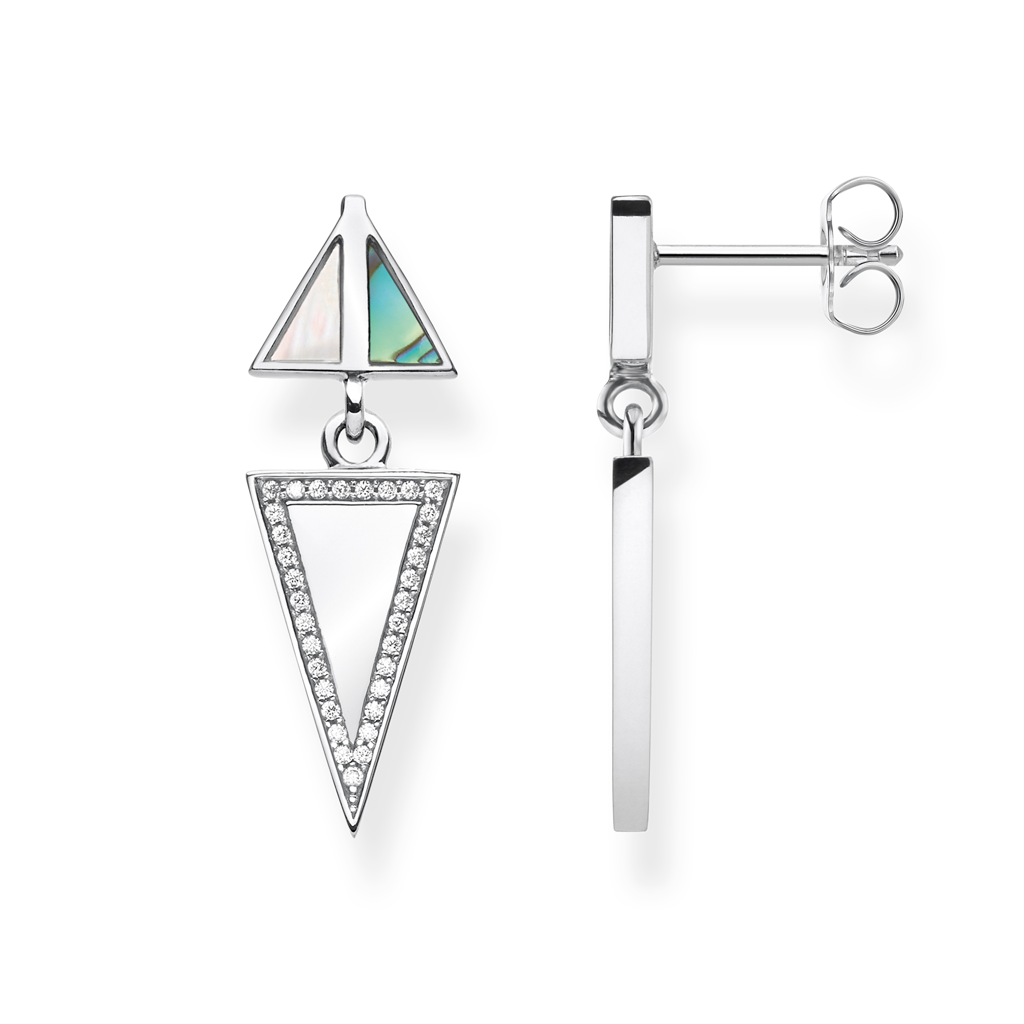 Bo pendantes argent, nacre et zircons - H2049-990-7 - Thomas Sabo