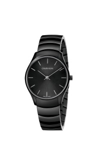 Women's black steel black background watch - K4D22441 - Calvin Klein