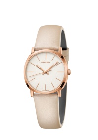 Women's pink steel and leather watch - K8Q336X2 - Calvin Klein