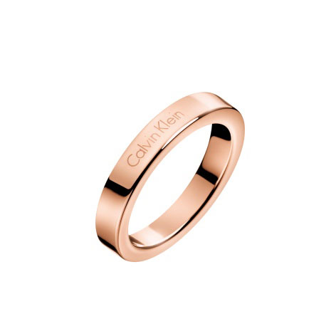 Women's plain pink steel ring - KJ06PR100106 - Calvin Klein