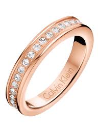 Pink steel eternity ring with zirconia - KJ06PR140105 - Calvin Klein