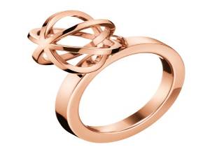 Women's pink steel ring - KJ4XPR100206 - Calvin Klein