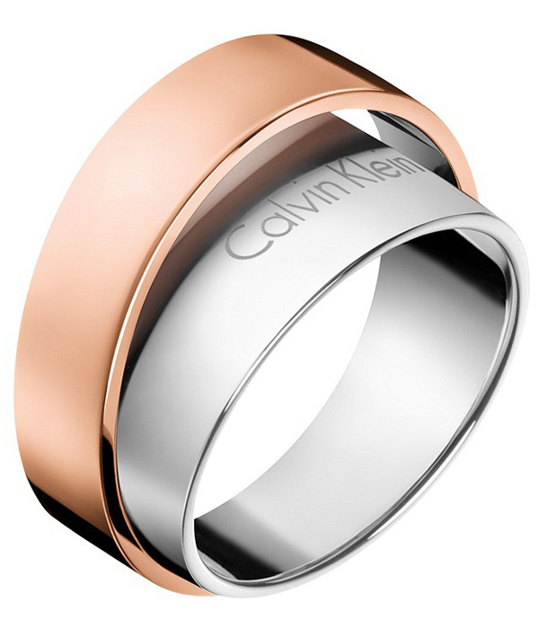 Women's 2-tone pink steel ring si 6