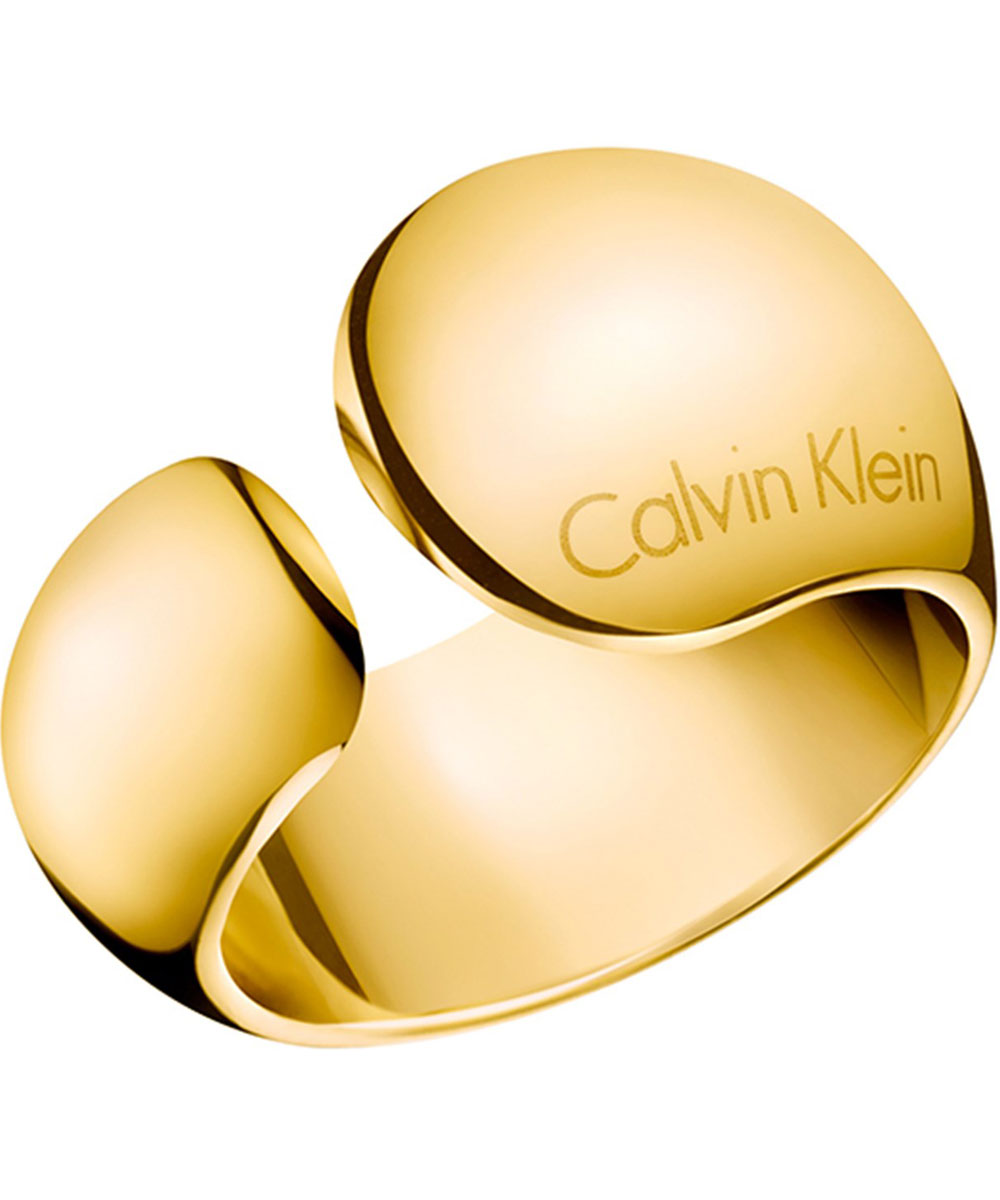 Women's golden steel ring si 6 - KJ6GJR100106 - Calvin Klein