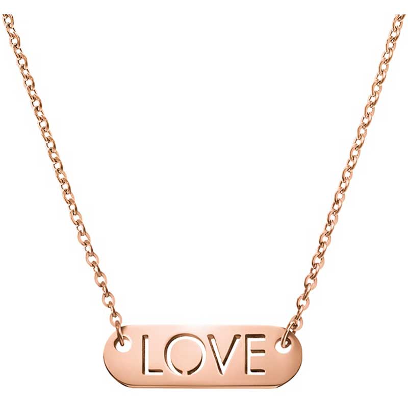 Pink stainless steel love necklace - KJ7CPN100200 - Calvin Klein