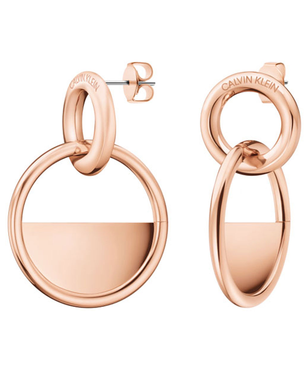 Women's pink steel dang earrings - KJ8GPE100100 - Calvin Klein