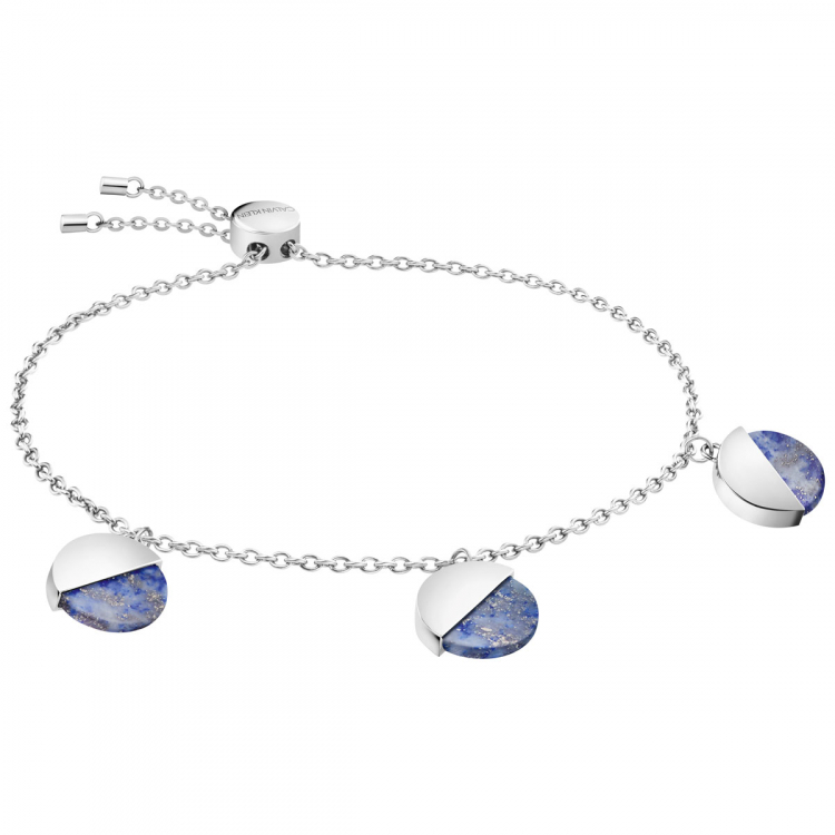 Brac ajustable acier, lapis synthétique - KJ8RLB040200 - Calvin Klein