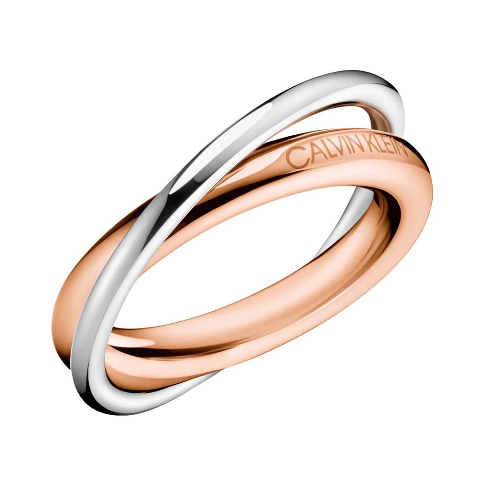 Women's 2-tone steel ring si 6 - KJ8XPR200106 - Calvin Klein