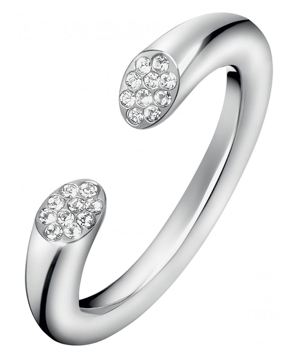 Steel and zirconia ring si: 7 - KJ8YMR040107 - Calvin Klein