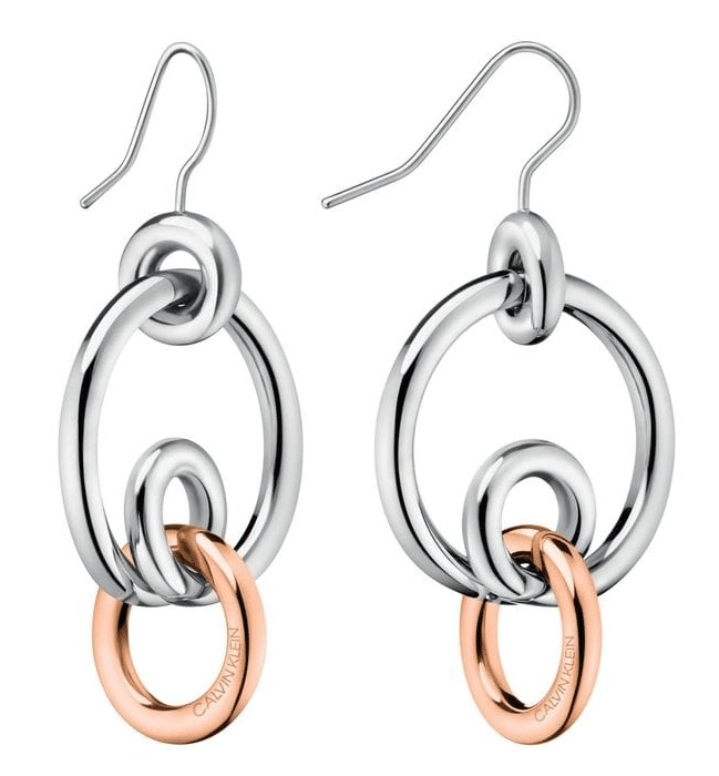 2-tone (white/pink) dang earrings - KJ9PPE200200 - Calvin Klein