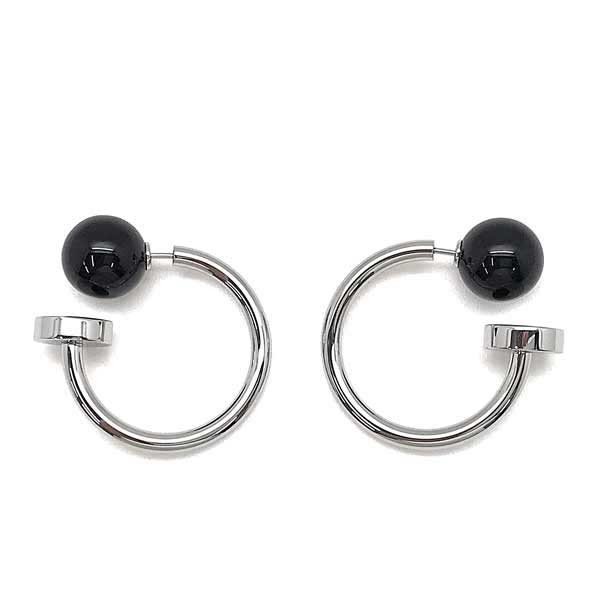 Steel and black stone rings