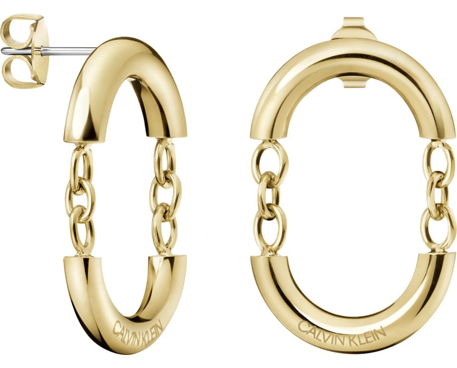 Women's gold steel dang earrings - KJ9ZJE100100 - Calvin Klein