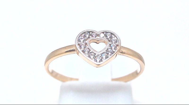 Rose gold zirconium heart ring - MAS-282-R-BG - Exclusivity