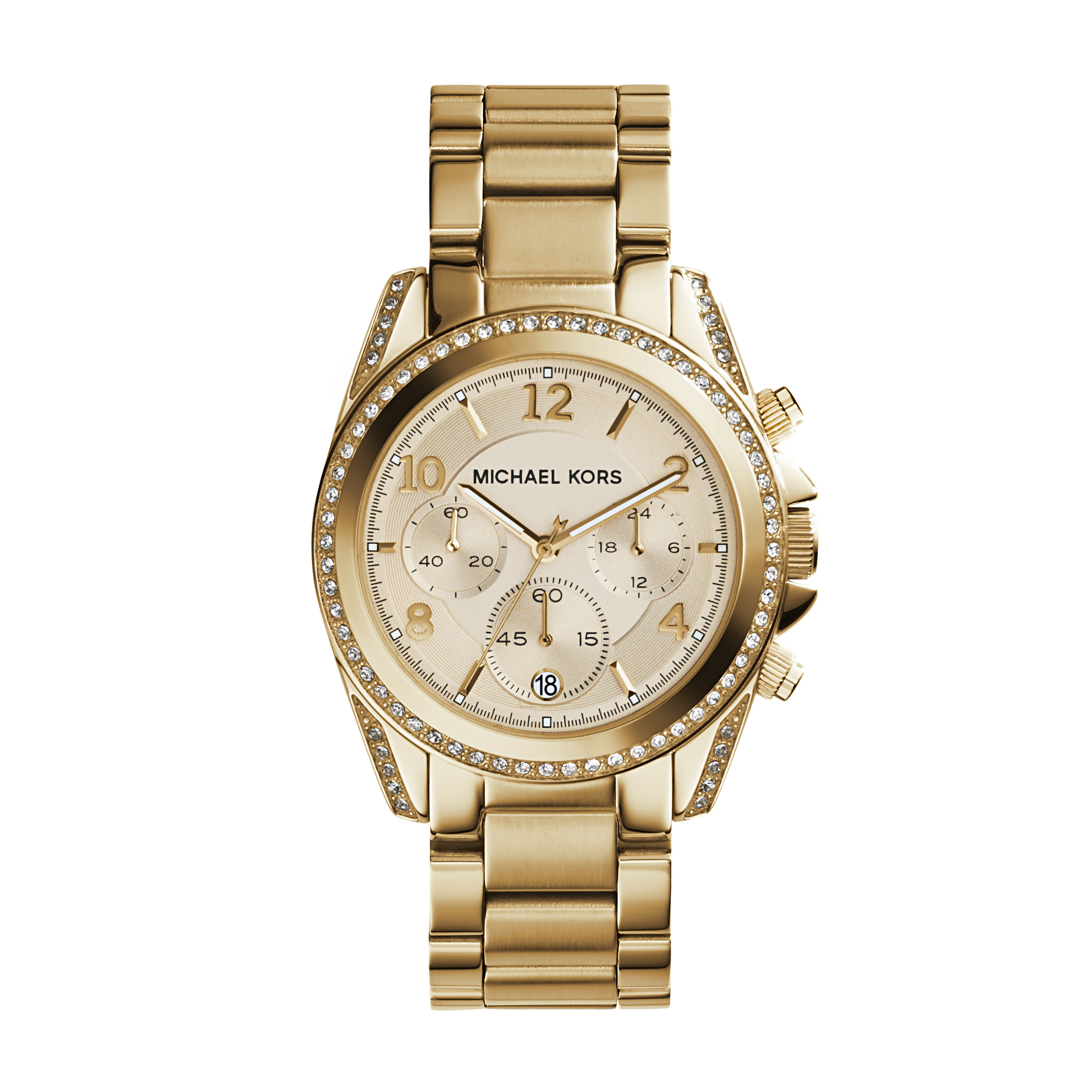 Women's golden steel and zirconia watch - MK5166 - Michael Kors