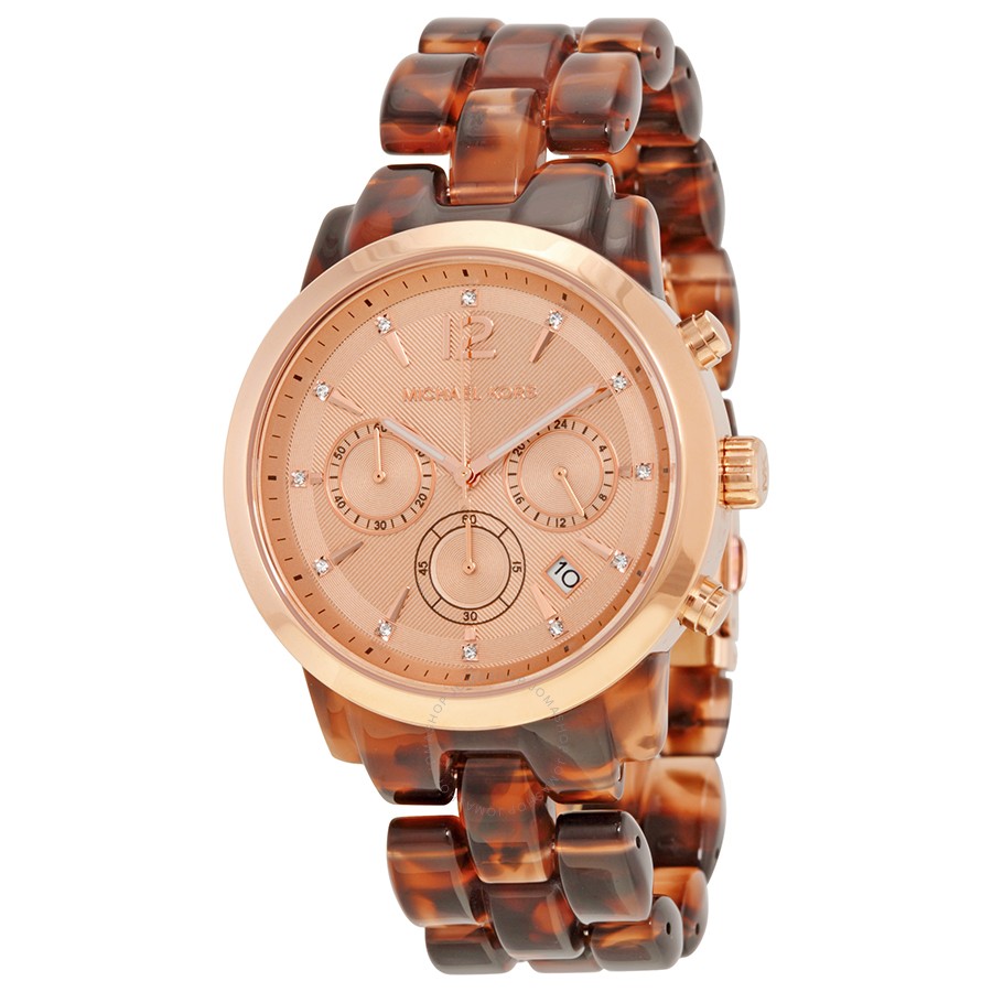 Montre pour femme acier rose et tortoise - MK6199 - Michael Kors