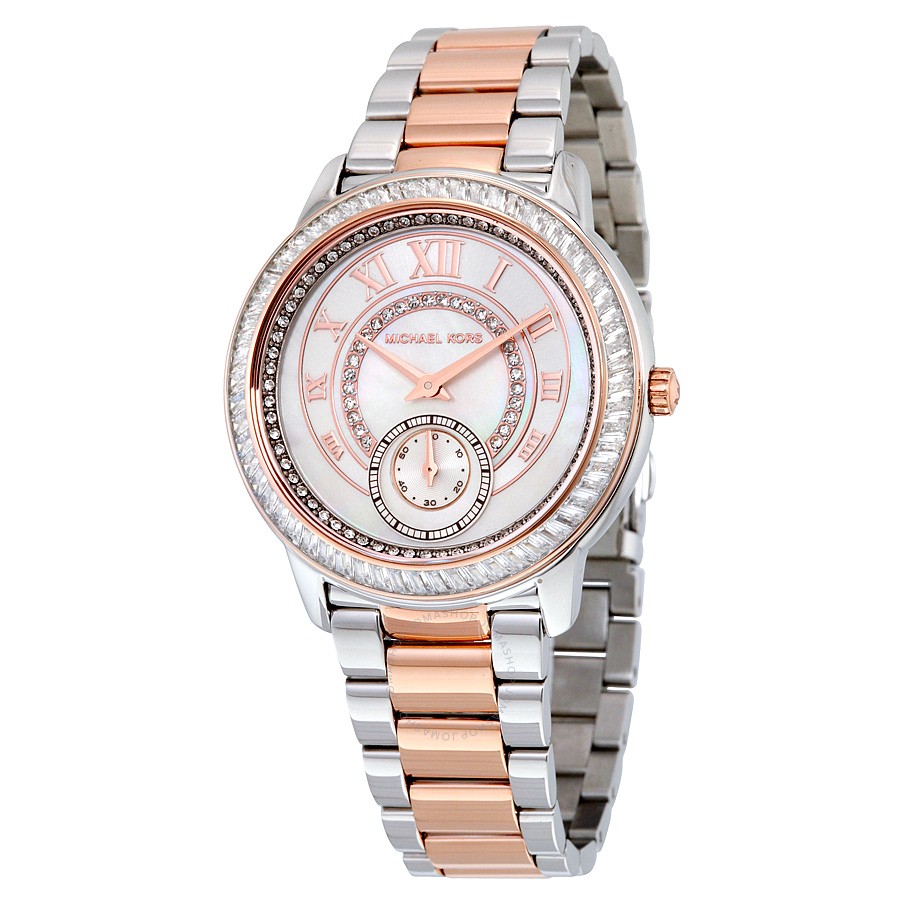 Montre pour femme en acier 2 tons (rose)