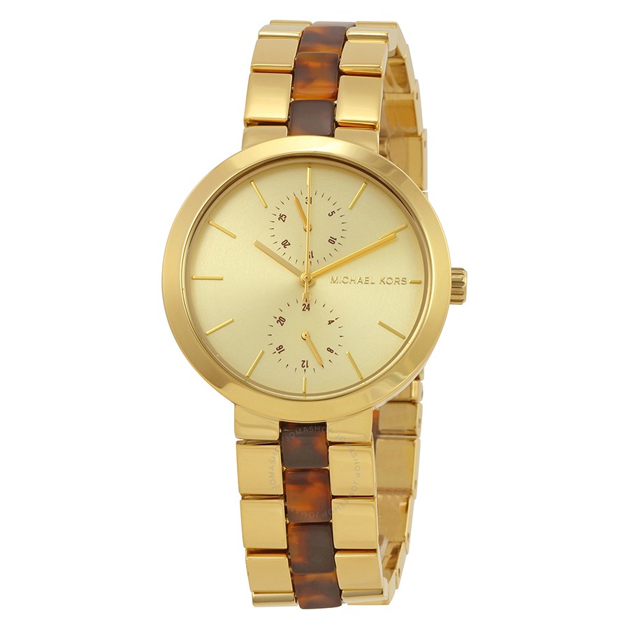 Montre pour femme acier doré et tortoise - MK6471 - Michael Kors