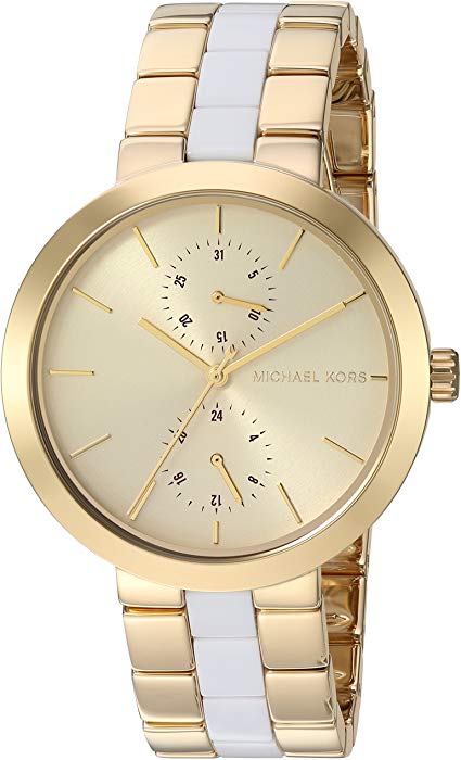 Women's golden and white steel watch - MK6472 - Michael Kors