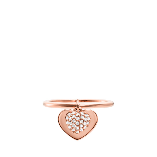 Bague en argent rose coeur avec zircons - MKC1121AN7915 - Bijoux Michael Kors