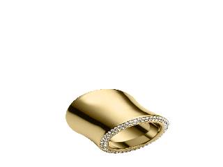 Bague acier doré, zircons - MKJ40367106 - Bijoux Michael Kors