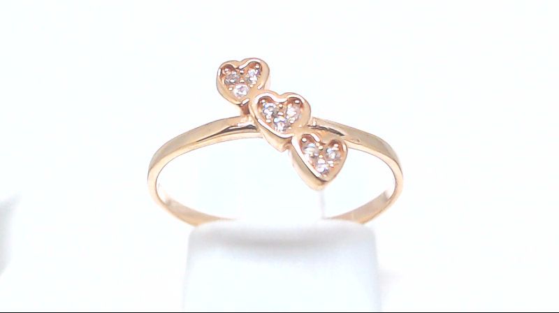 Rose gold zirconium heart ring - MNM-289-R-BG - Exclusivity