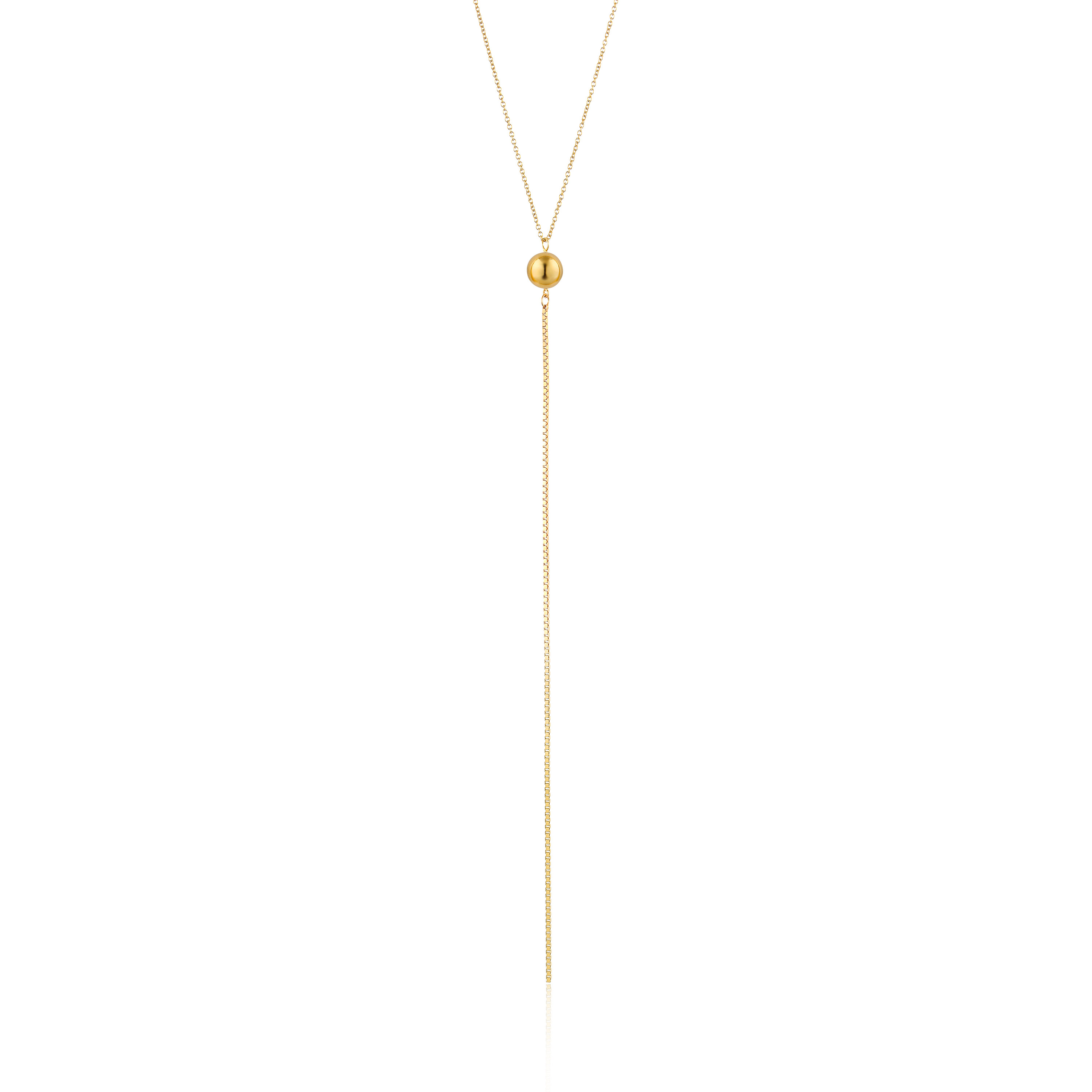 Golden silver orbit necklace