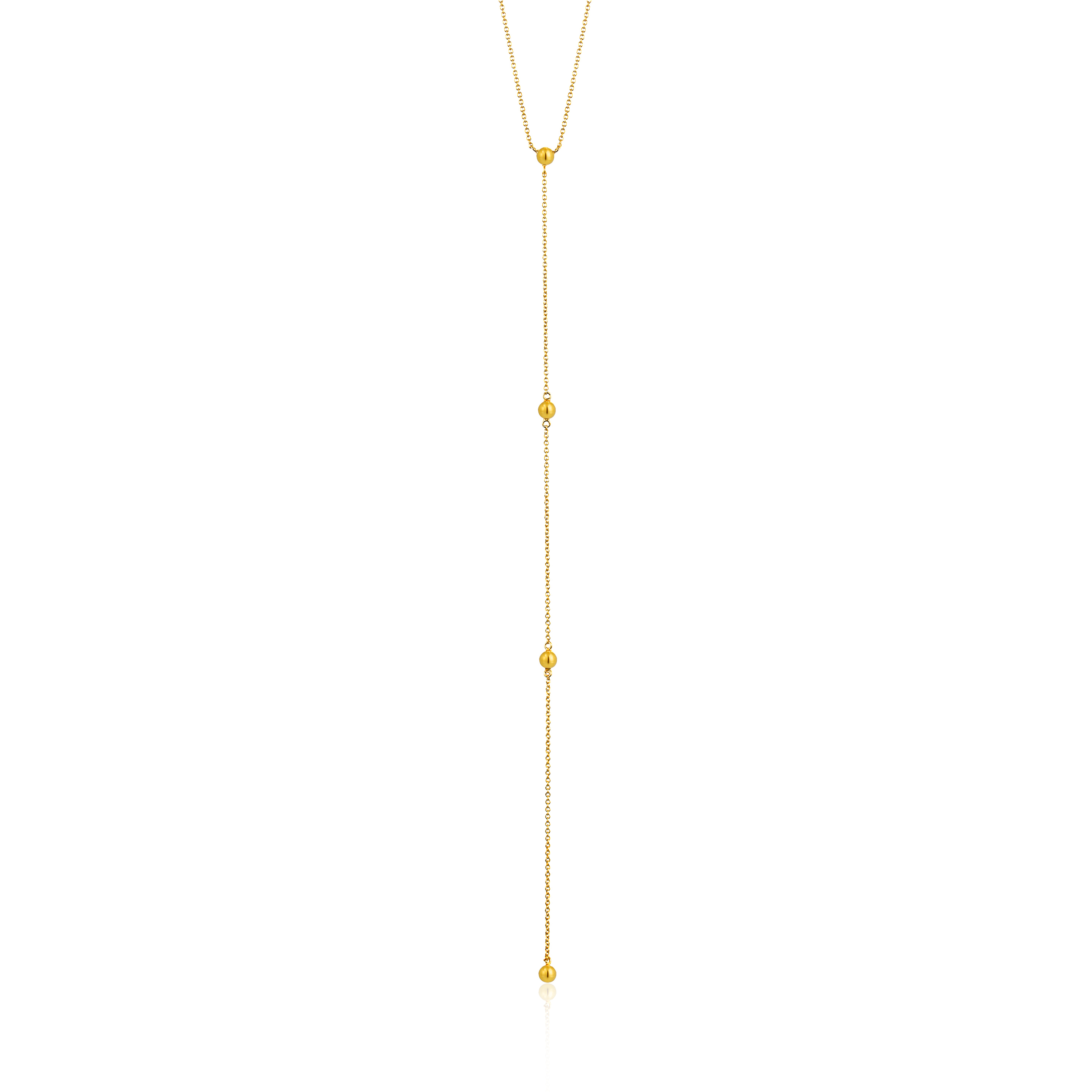 Golden silver modern beaded necklace