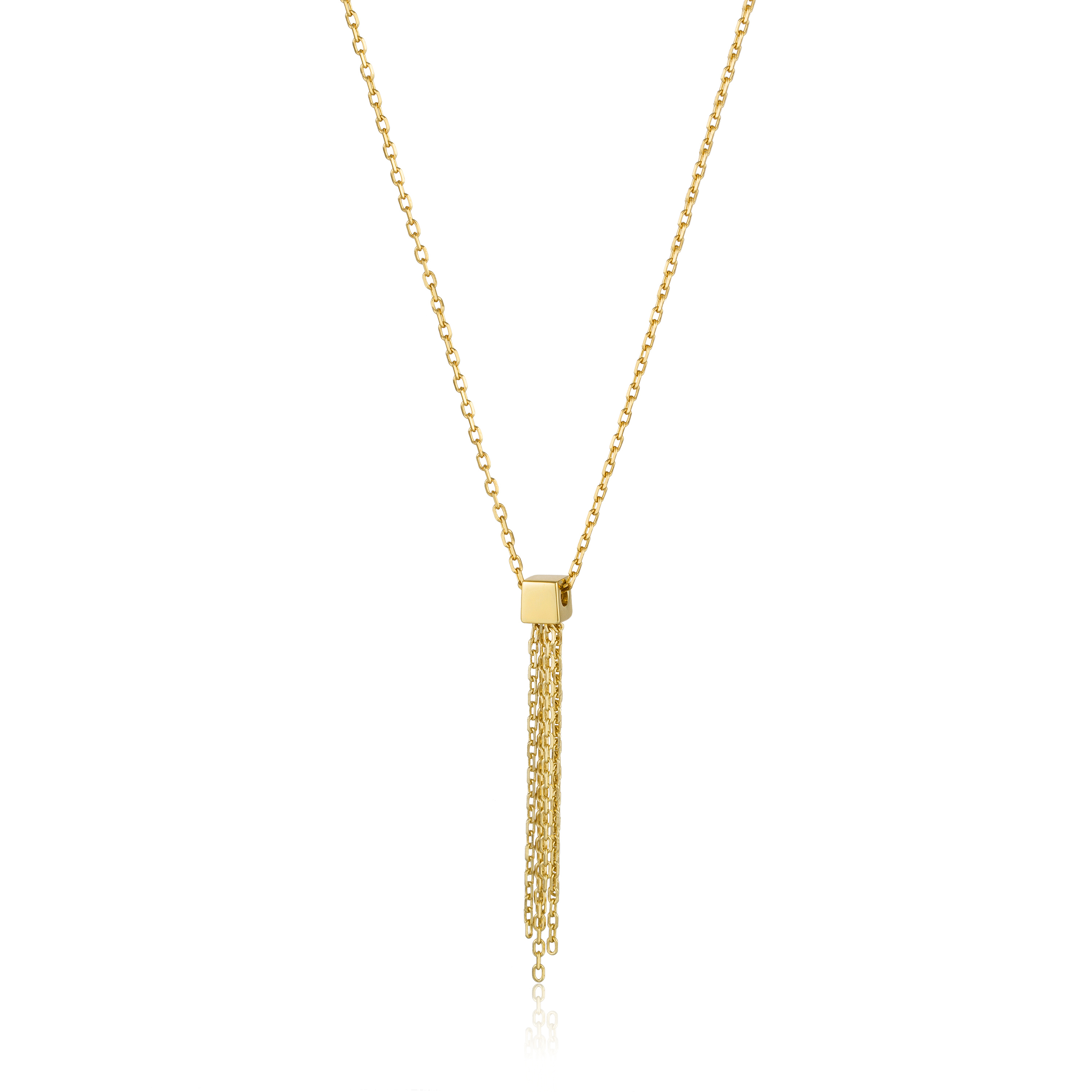 Golden silver tassel drop necklace - N013-01G - Ania Haie