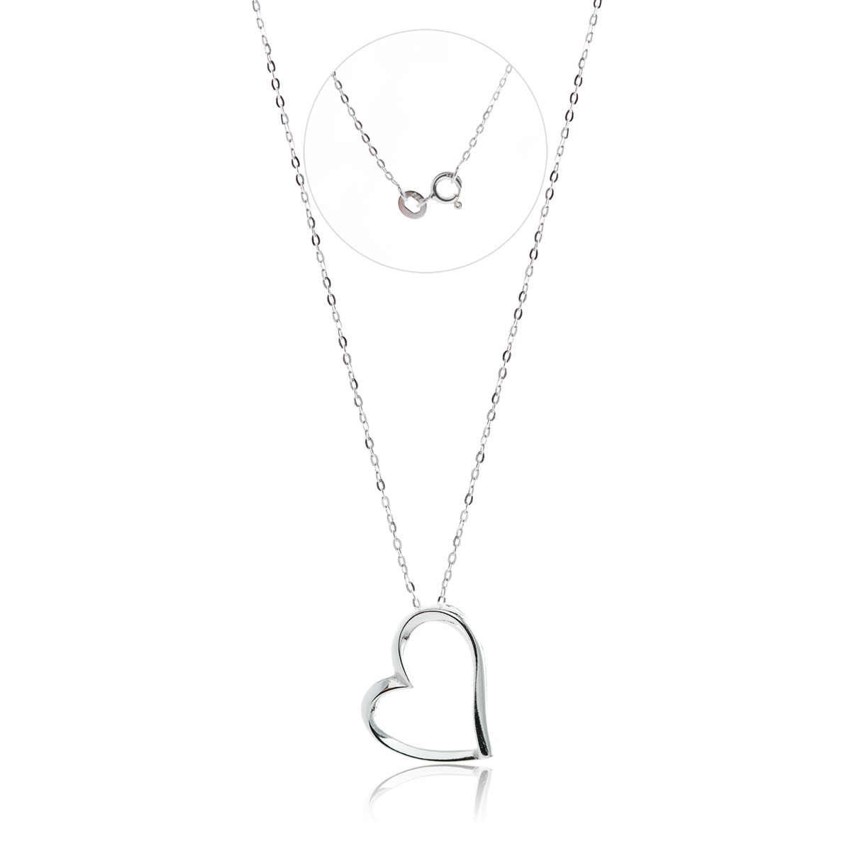 Pendentif coeur, argent - N4316 - Création Gl