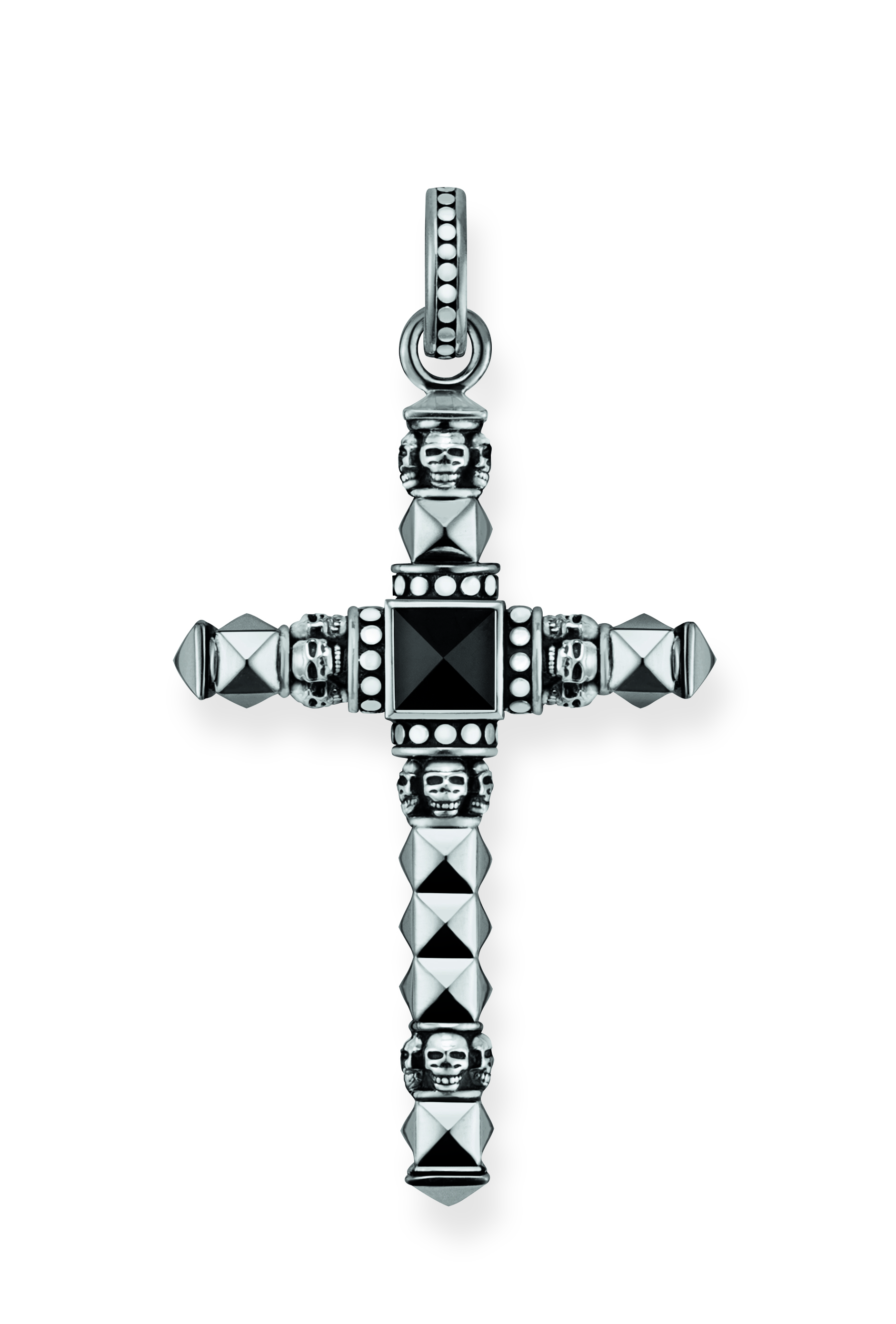 Pendentif croix, argent, onyx noir - PE774-698-11 - Thomas Sabo