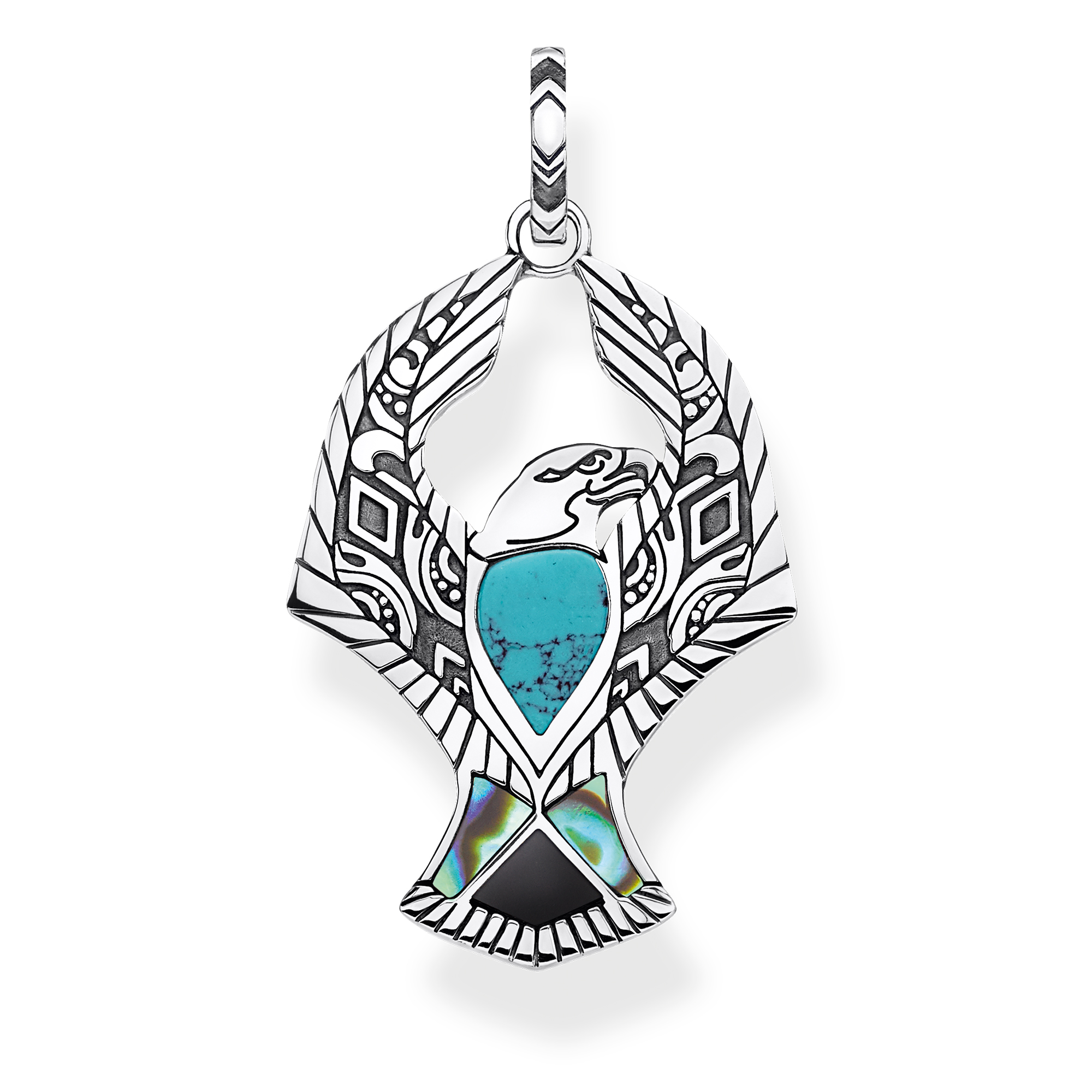 Silver onyx eagle with turquoise imitation - PE840-980-7 - Thomas Sabo