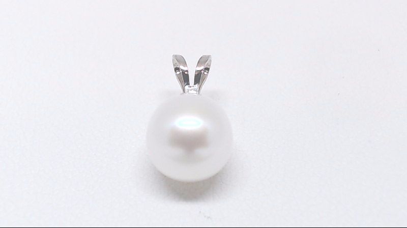 Pendentif perle culture or blanc 7-7.5 mm