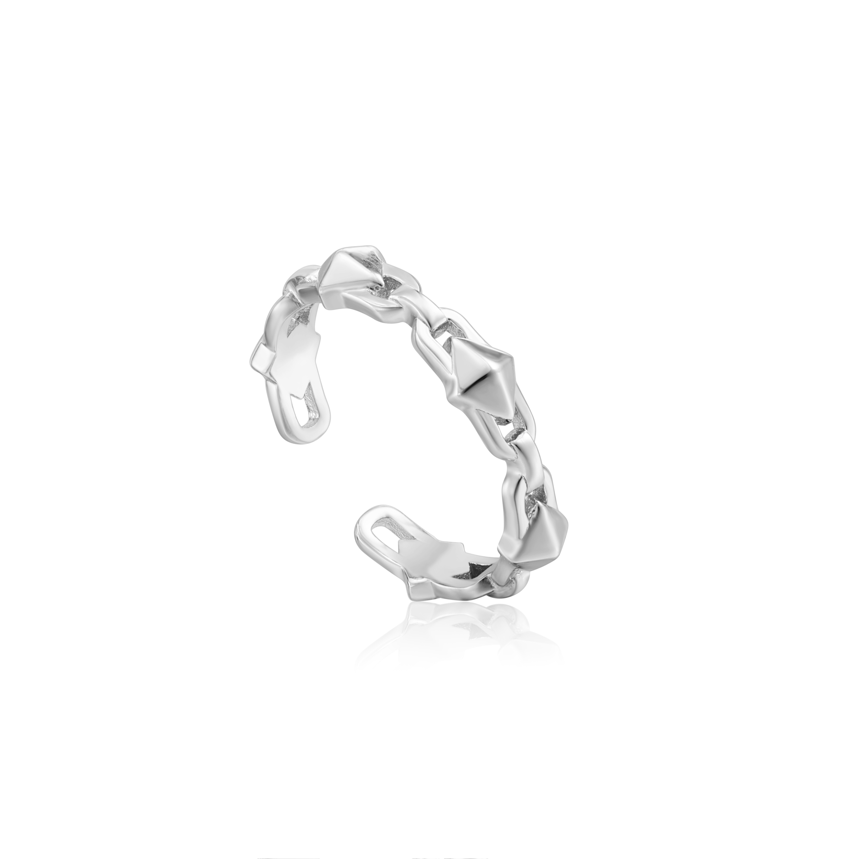 Bague ajustable argent rhodié - R025-02H - Ania Haie