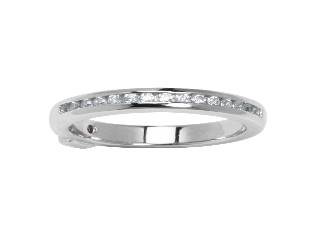 Si: 7, semi-eternity rhodium-plated silver ring - R4L43700AC - Elle