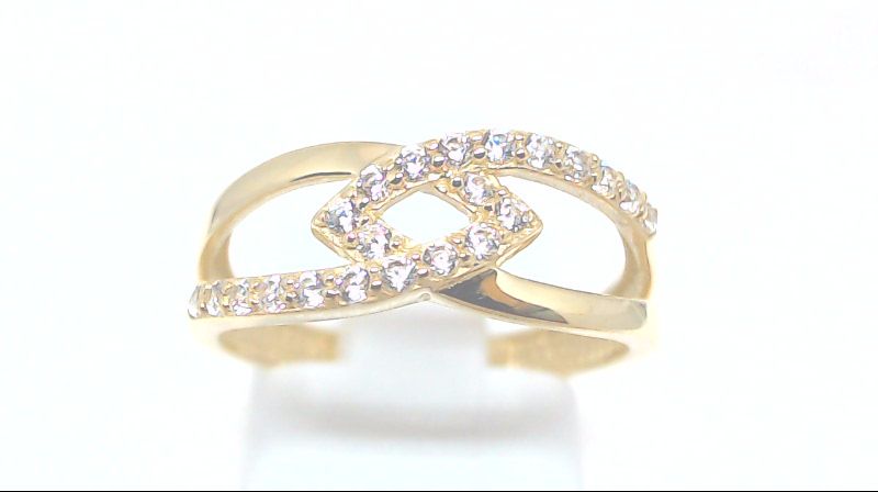 Yellow gold ring with cubic zirconia - RDS01-1702-J - Exclusivity