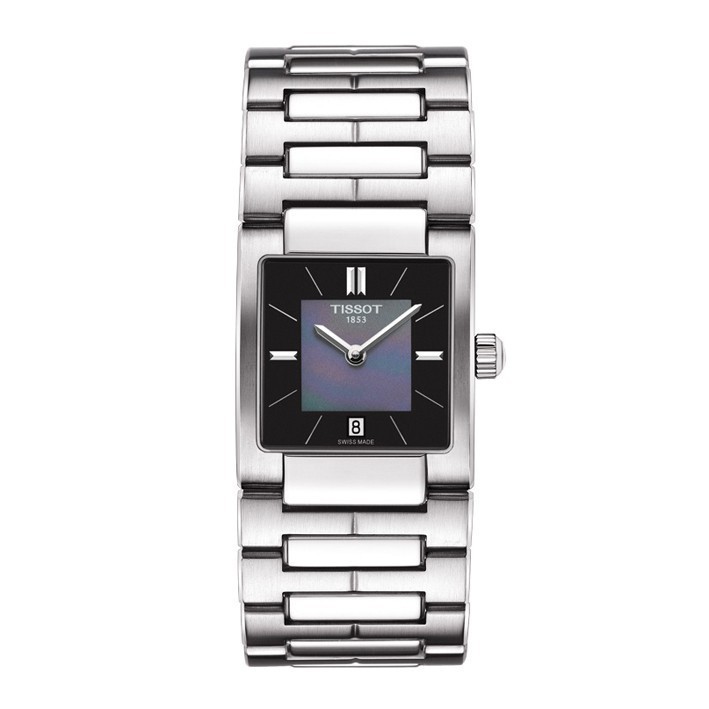 Stainless steel watch, black mother-of-pearl background - T0903101112100 - Tissot