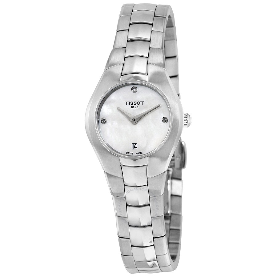 Stainless steel watch, mother-of-pearl background - T096.009.11.116 - Tissot