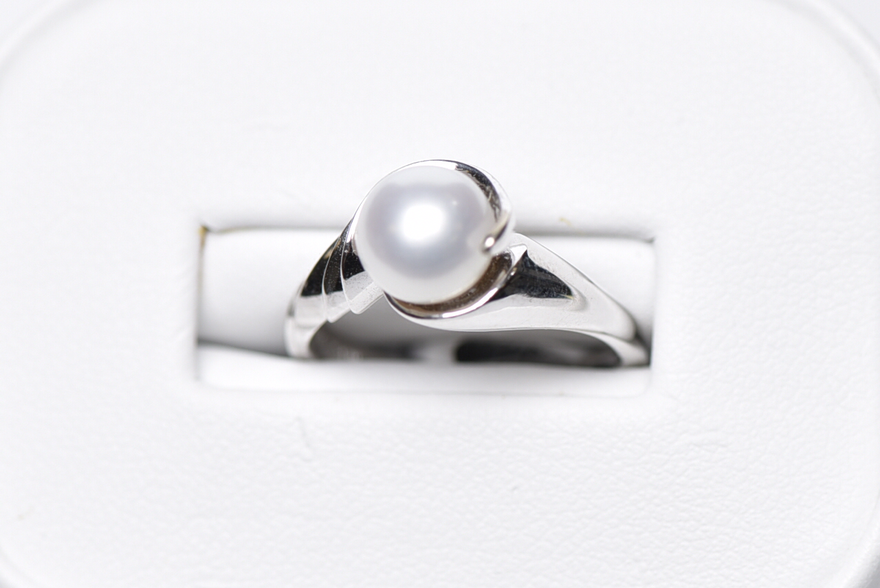 Bague or blanc perle 7.5mm - TC-1342-APP - Exclusivités